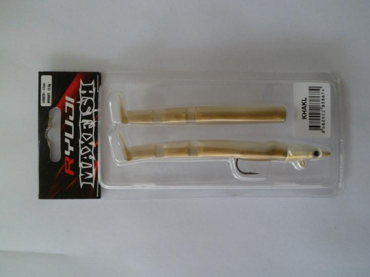 RYUJI MAX FISH 110MM 12,5GR 2+1 SİLİKON YEM, KHAKL GLOW