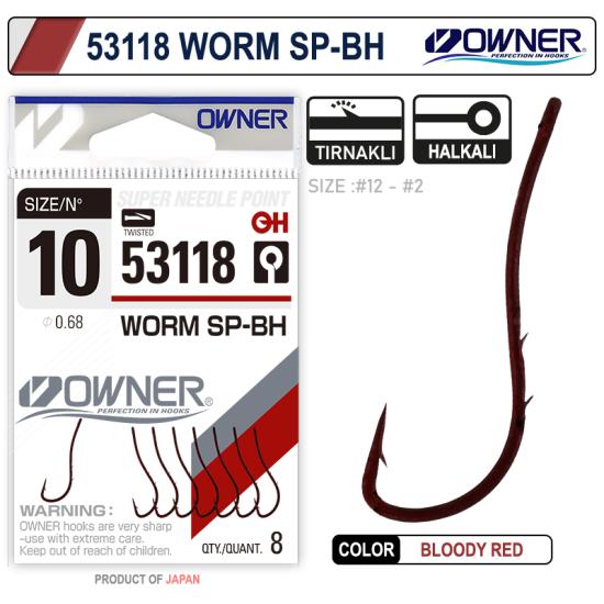 Owner 53118 Worm Sp-Bh Bloody Red İğne